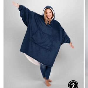 The Comfy Wearable Blanket Hoodie - grey leopard print